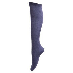 Childrens Girls Plain Knee High School Socks (Pack Of 3) / Navy